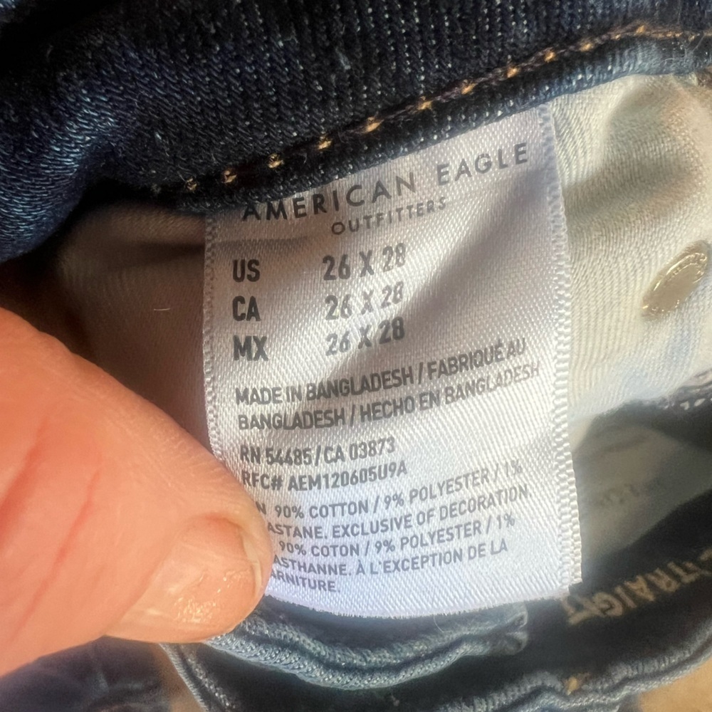 American Eagle, cozy air, flex ladies, jeans, straight size 26 excellent cond - Picture 6 of 15